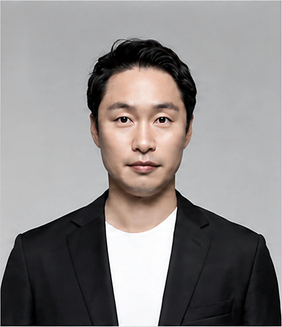 Portrait of Kim Kijae in a dark blazer
