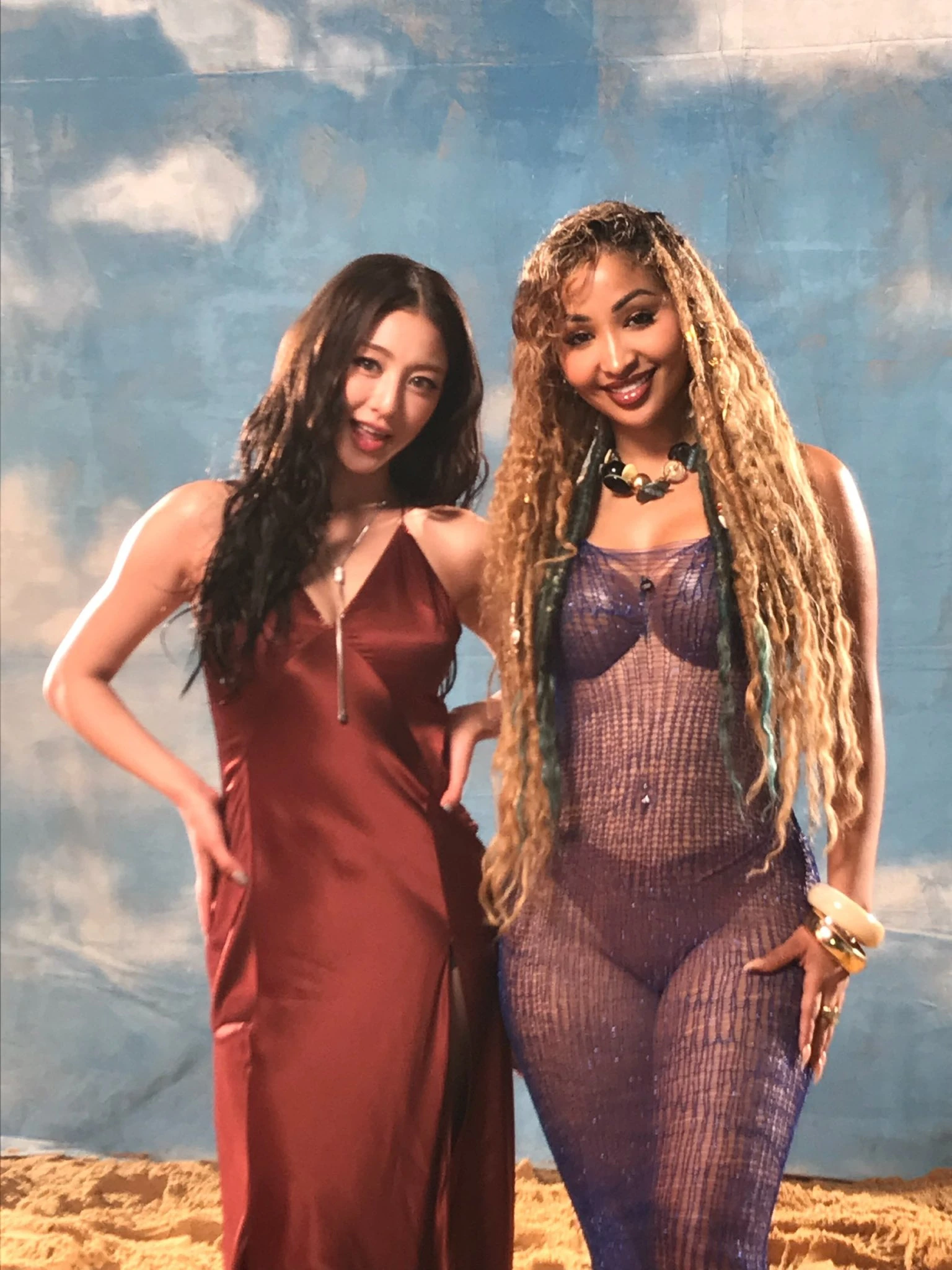 Jihyo and Shenseea together for Distant Lover